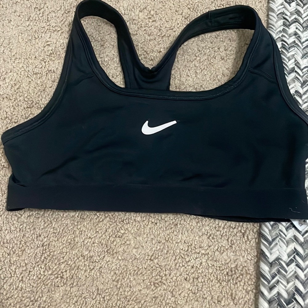Black Nike sports bra.